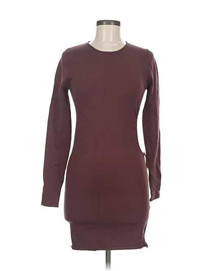 Pre-owned Zara Casual Dress In Burgundy