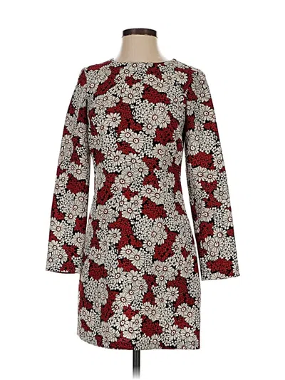 Pre-owned Zara Casual Dress In Burgundy