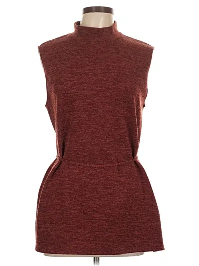 Pre-owned Zara Casual Dress In Burgundy