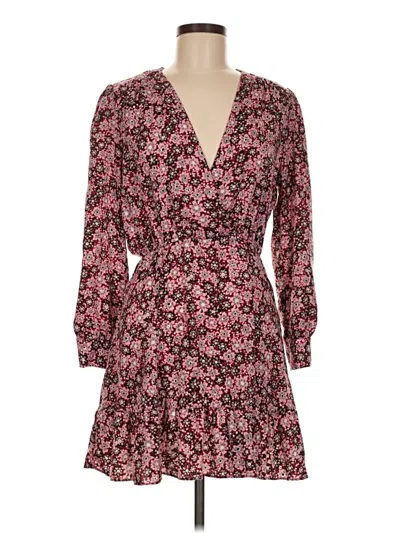 Pre-owned Zara Casual Dress In Burgundy