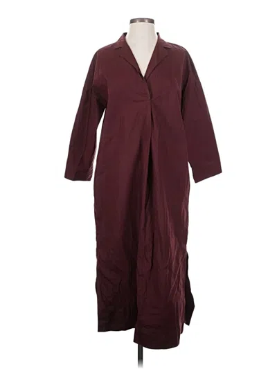 Pre-owned Zara Casual Dress In Burgundy