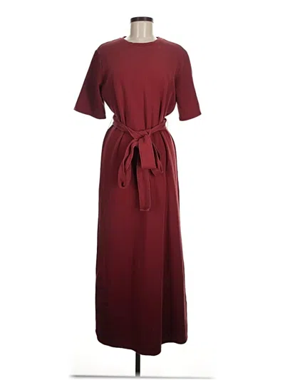 Pre-owned Zara Casual Dress In Burgundy