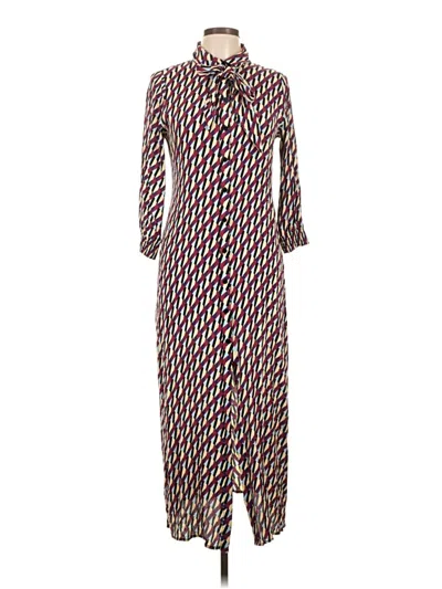 Pre-owned Zara Casual Dress In Burgundy