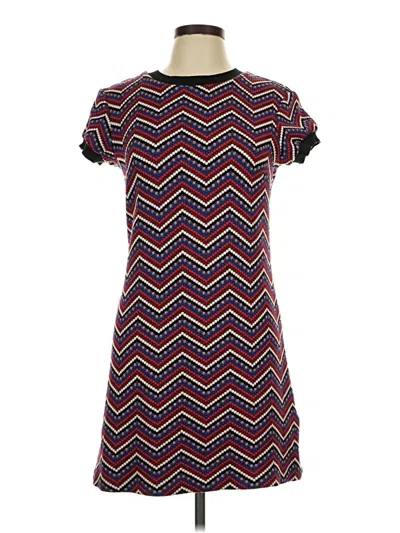 Pre-owned Zara Casual Dress In Burgundy