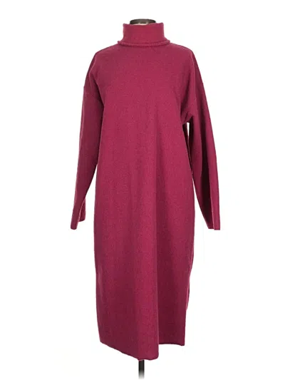 Pre-owned Zara Casual Dress In Burgundy