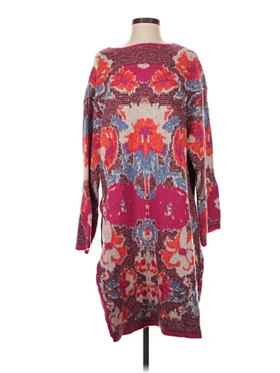 Pre-owned Zara Casual Dress In Burgundy