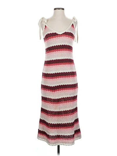 Pre-owned Zara Casual Dress In Burgundy