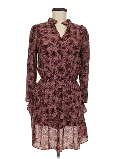 Pre-owned Zara Casual Dress In Burgundy