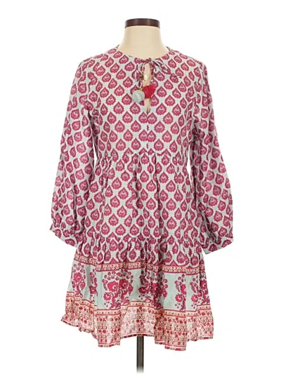 Pre-owned Zara Casual Dress In Burgundy