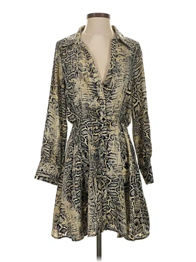 Pre-owned Zara Casual Dress In Gold