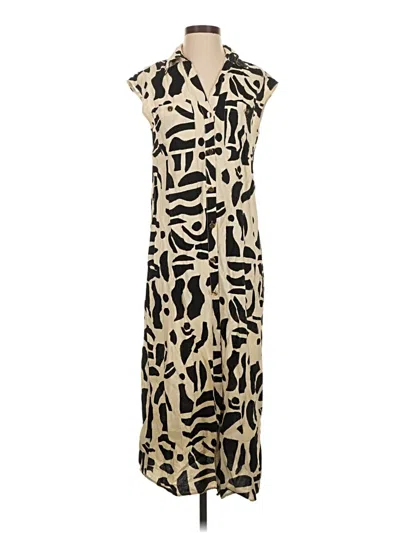 Pre-owned Zara Casual Dress In Gold