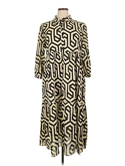 Pre-owned Zara Casual Dress In Gold