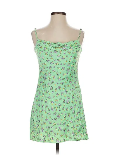 Pre-owned Zara Casual Dress In Green