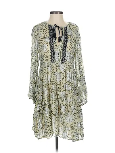 Pre-owned Zara Casual Dress In Green