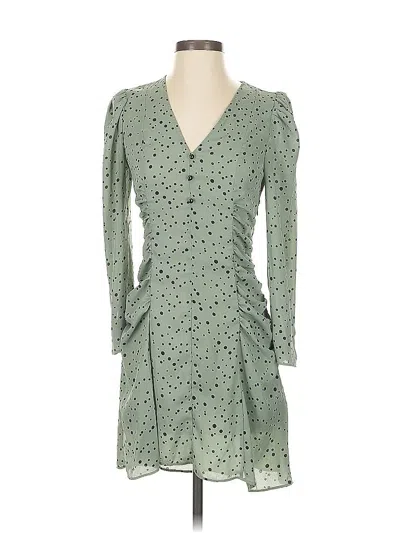 Pre-owned Zara Casual Dress In Green
