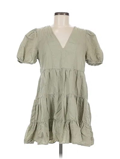 Pre-owned Zara Casual Dress In Green