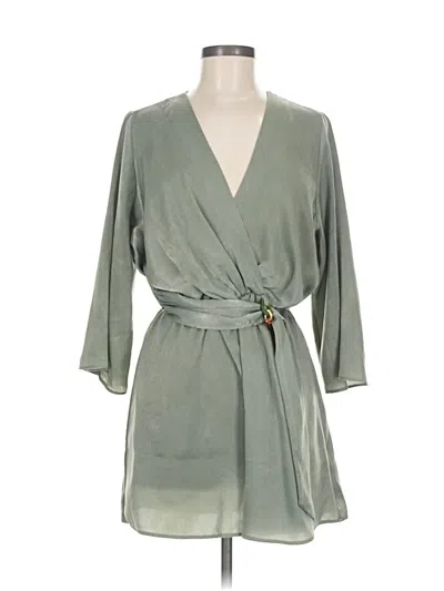 Pre-owned Zara Casual Dress In Green