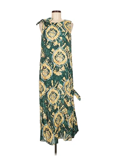 Pre-owned Zara Casual Dress In Green