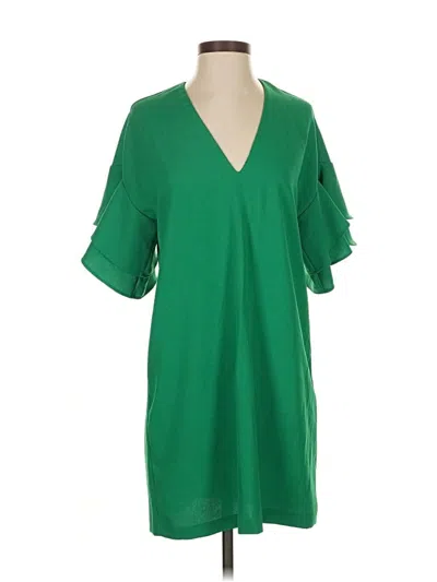 Pre-owned Zara Casual Dress In Green