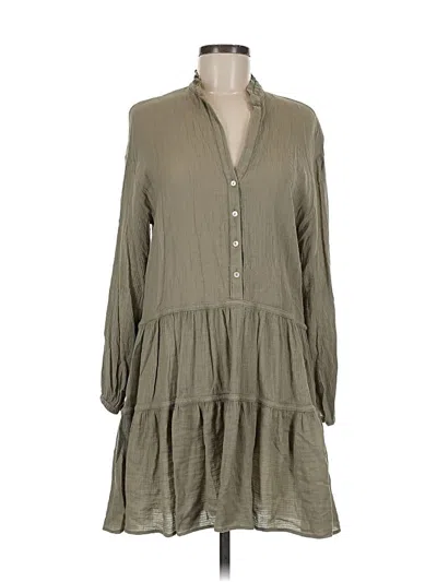 Pre-owned Zara Casual Dress In Green
