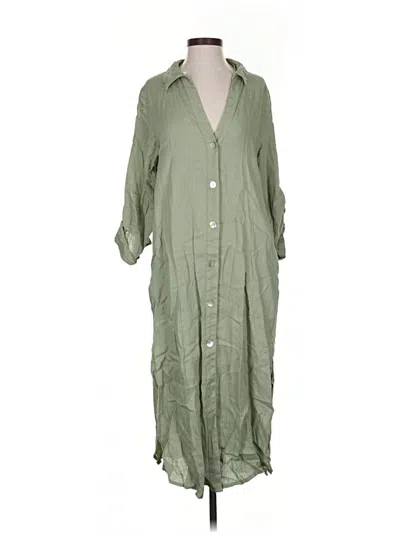 Pre-owned Zara Casual Dress In Green