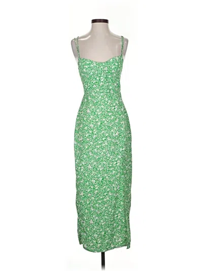 Pre-owned Zara Casual Dress In Green