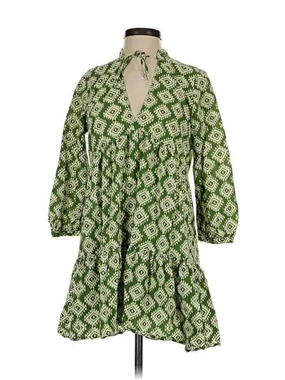Pre-owned Zara Casual Dress In Green