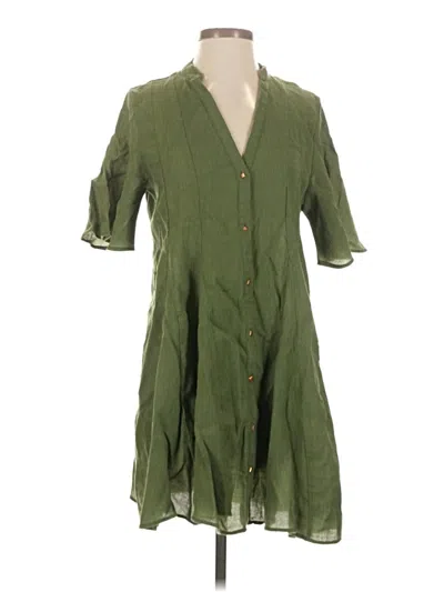 Pre-owned Zara Casual Dress In Green