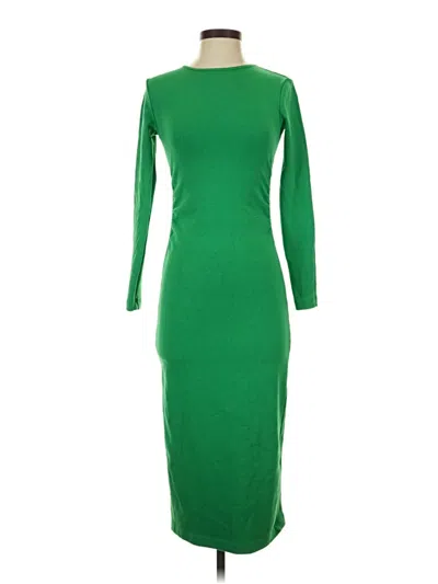 Pre-owned Zara Casual Dress In Green