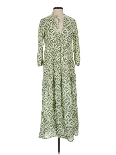 Pre-owned Zara Casual Dress In Green