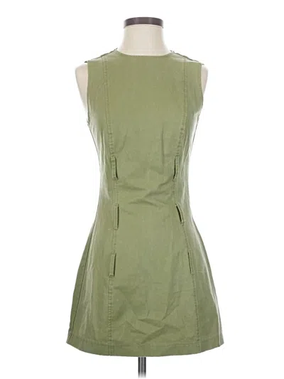 Pre-owned Zara Casual Dress In Green