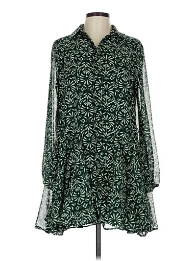 Pre-owned Zara Casual Dress In Green