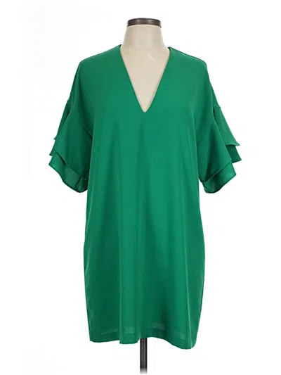 Pre-owned Zara Casual Dress In Green