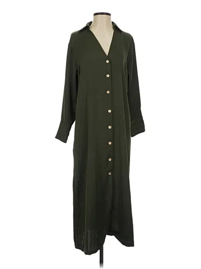 Pre-owned Zara Casual Dress In Green
