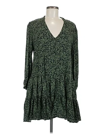 Pre-owned Zara Casual Dress In Green