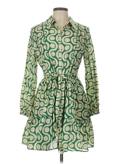 Pre-owned Zara Casual Dress In Green