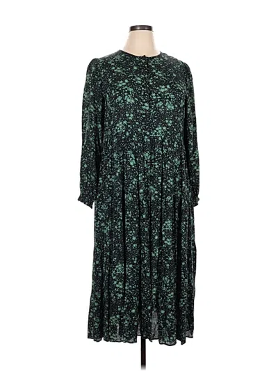 Pre-owned Zara Casual Dress In Green