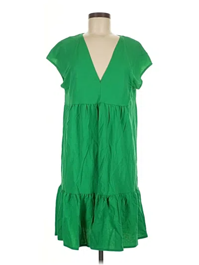 Pre-owned Zara Casual Dress In Green