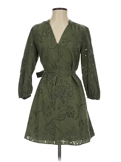 Pre-owned Zara Casual Dress In Green