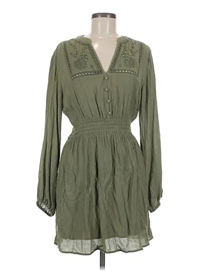 Pre-owned Zara Casual Dress In Green