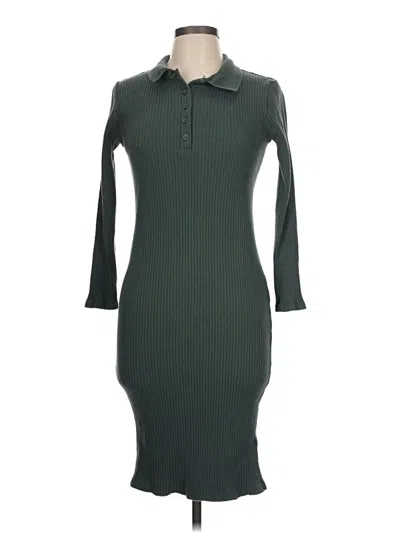Pre-owned Zara Casual Dress In Green