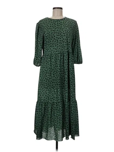 Pre-owned Zara Casual Dress In Green