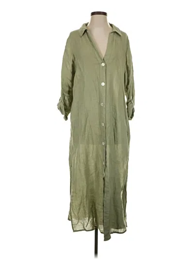 Pre-owned Zara Casual Dress In Green