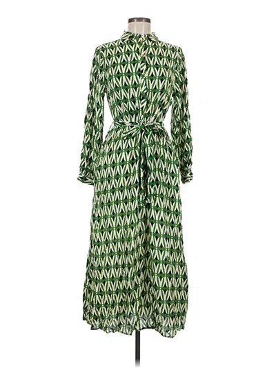 Pre-owned Zara Casual Dress In Green