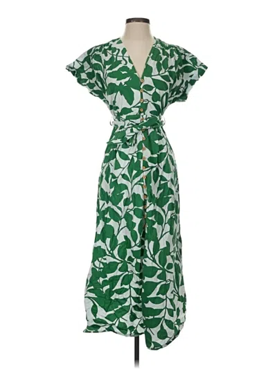 Pre-owned Zara Casual Dress In Green