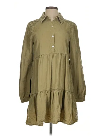 Pre-owned Zara Casual Dress In Green