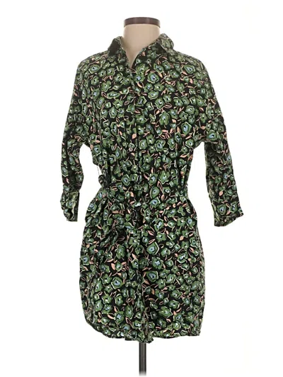 Pre-owned Zara Casual Dress In Green