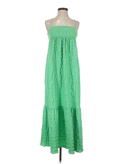 Pre-owned Zara Casual Dress In Green