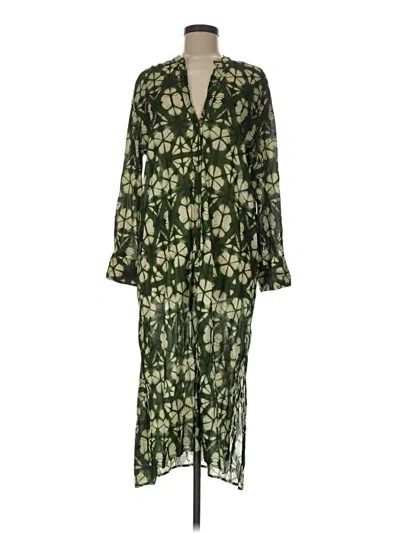 Pre-owned Zara Casual Dress In Green