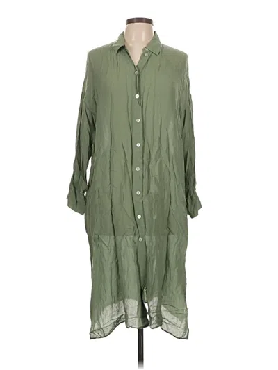 Pre-owned Zara Casual Dress In Green